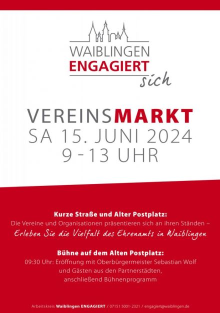 Vereinsmarkt in Waiblingen- auch die Hospizstiftung Rems-Murr-Kreis e.V. ist dabei!